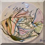 P58. Handpainted fish plate. - $18